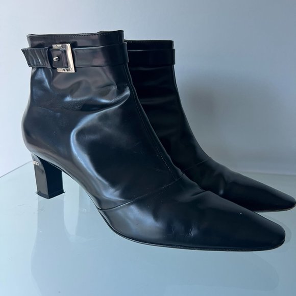 Louis Vuitton Black Short Boots Authentic